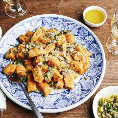 Gnocchis de patate douce & huile d’olive