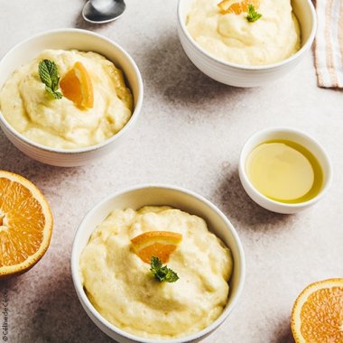 Mousse à l'orange et à l'huile d'olive