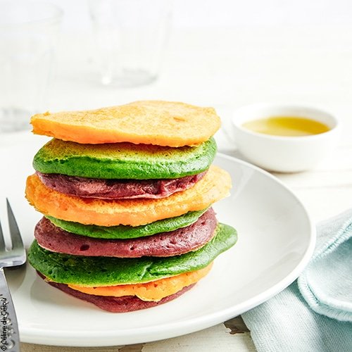 Pancakes colorés aux légumes