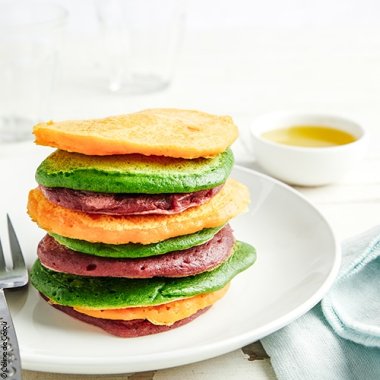 Pancakes colorés aux légumes