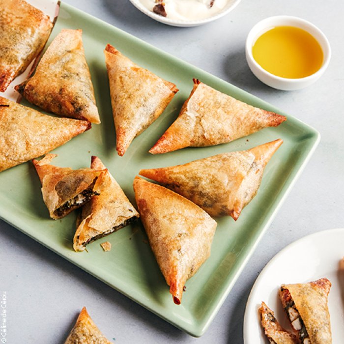 Samossa épinard-feta-tomate séchée