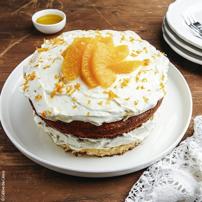 Layer cake orange et safran