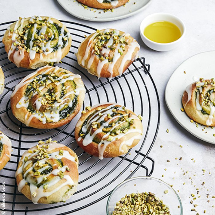 Pistache rolls à l’huile d’olive