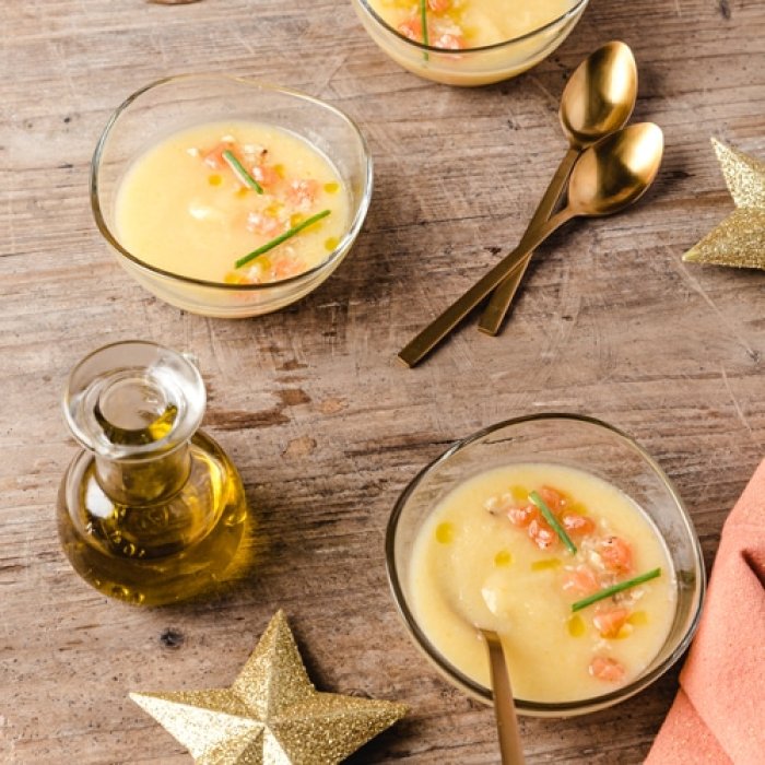Soupe aux légumes oubliés, huile d'olive de Nyons AOP