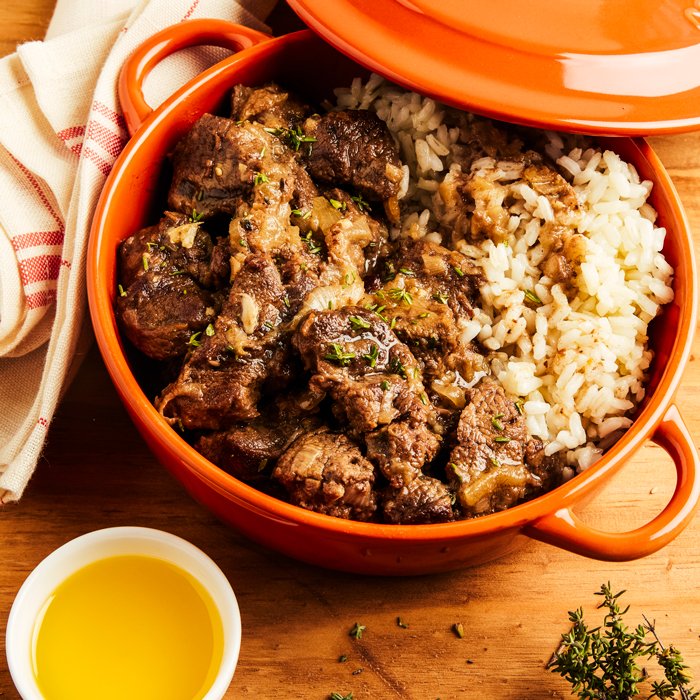 Gardiane de boeuf (ou taureau) à l'huile d'olive