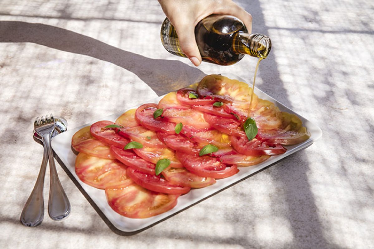 Assaisonnement à cru à l'huile d'olive