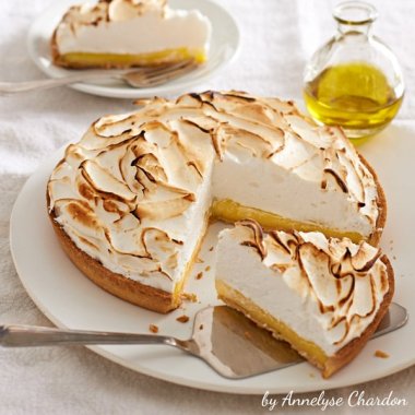 Tarte au citron meringuée à l'huile d'olive