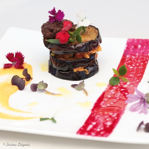 Aubergine confite à l'huile d'olive