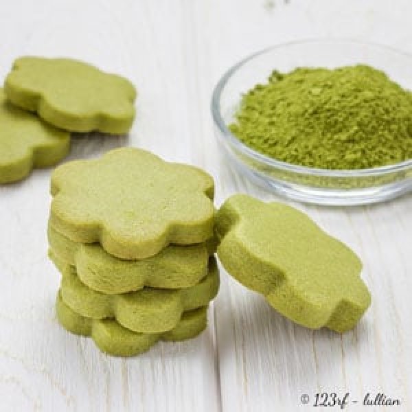 Biscuit au thé matcha et citron