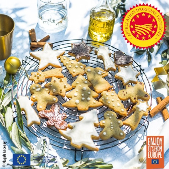 Biscuits de Noël gingembre, cannelle, huile d’olive de Nice AOP