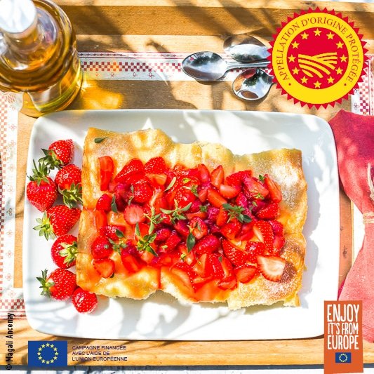 Brioche Butchy et compotée de fraises à l’huile d’olive de Nice AOP