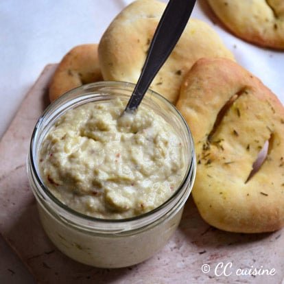 Mini fougasses et tartinade de dorade à l’huile d’olive