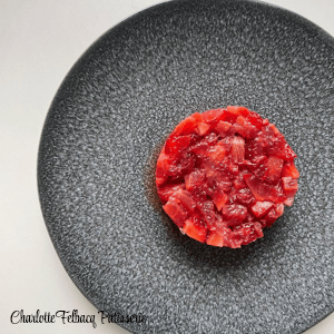 Tartare de fraise à l'huile d'olive