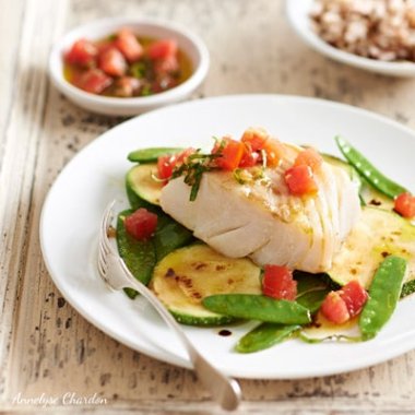 Dos de cabillaud, sauce vierge