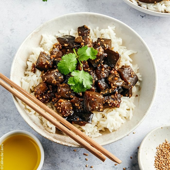 Aubergines teriyaki