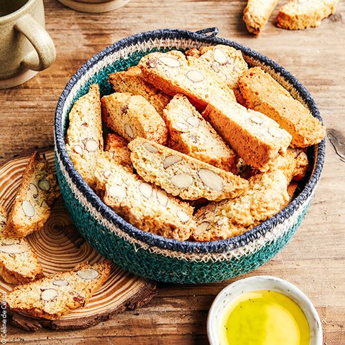 Cantucci di prato - biscuits secs aux amandes et huile d'olive