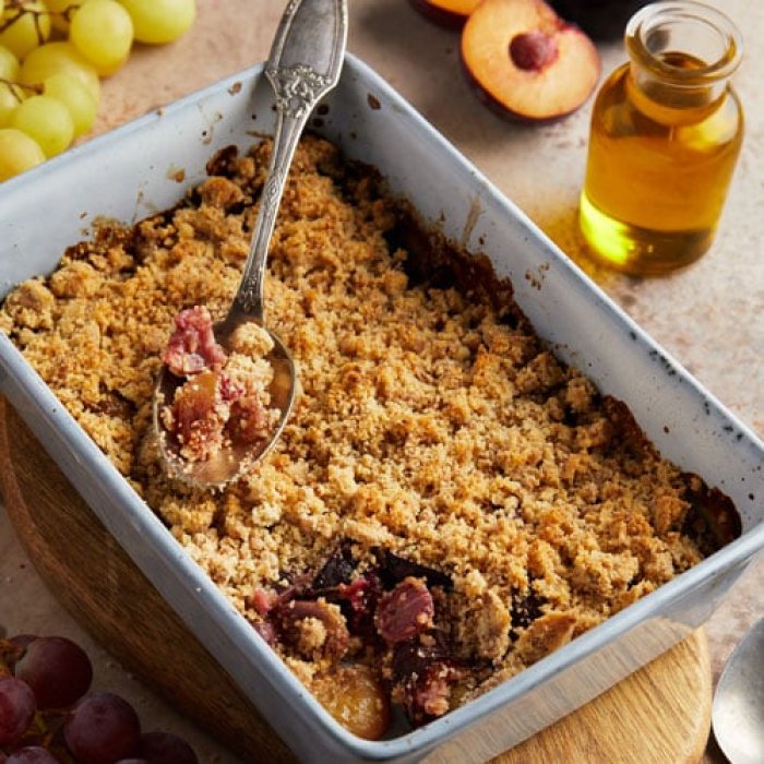 Crumble prune-raisin