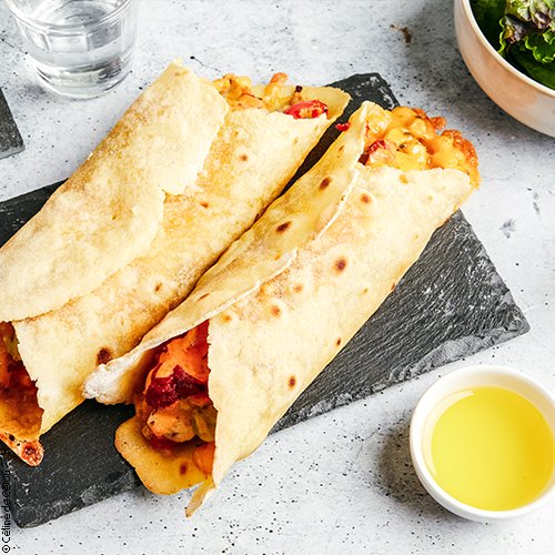 Fajitas maison au poulet et au citron vert