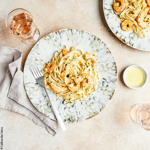 Linguines aux crevettes