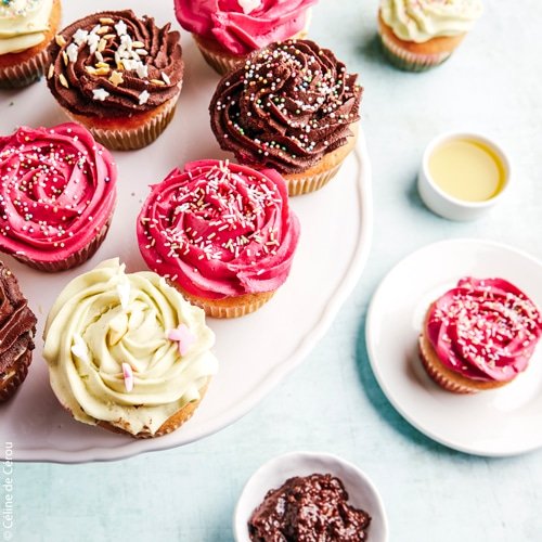 Muffins, insert pâte à tartiner et toppings 3 parfums
