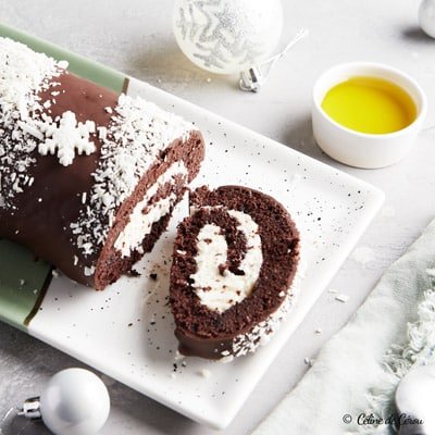 Bûche bounty - chocolat-coco-huile d'olive