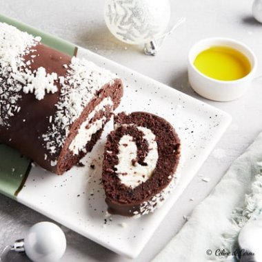 Bûche bounty - chocolat-coco-huile d'olive