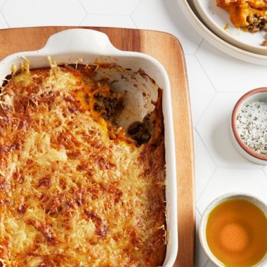Hachis parmentier de boeuf, butternut et potimarron