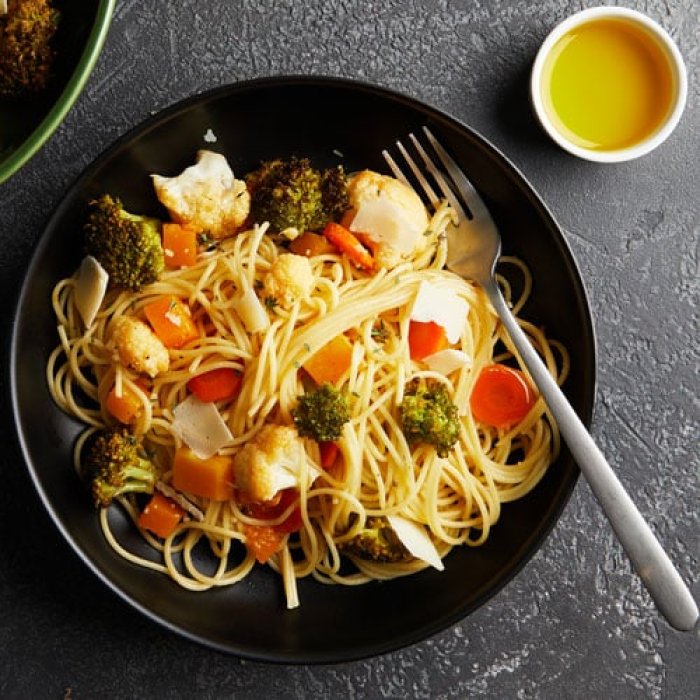 Spaghettis aux légumes d'hiver