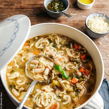 Soupe au pistou à l'huile d'olive