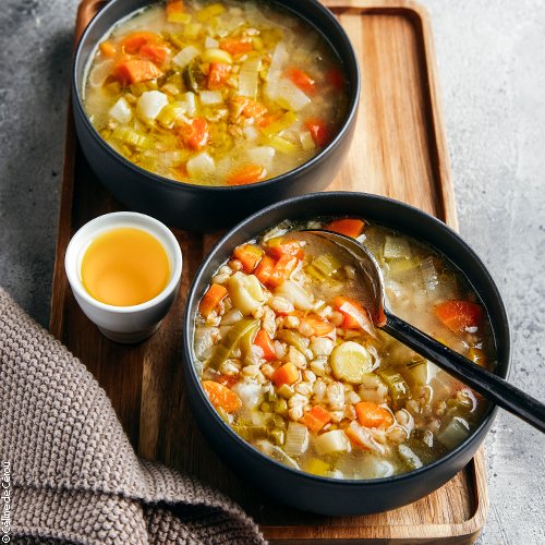 Soupe de légumes et petit épeautre