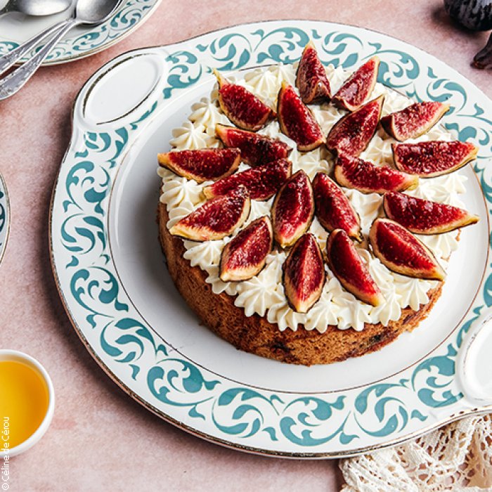 Tarte-cake revisitée figue – amande