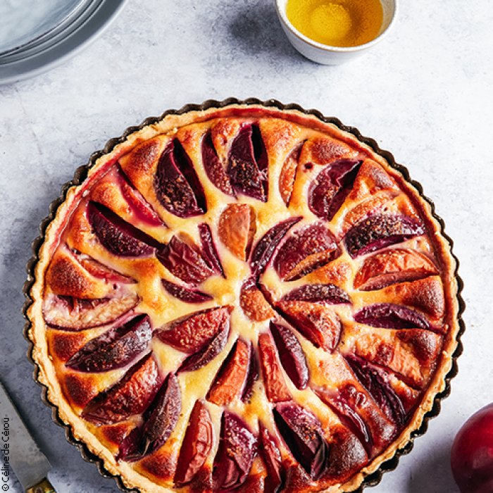 Tarte sablée aux pêches