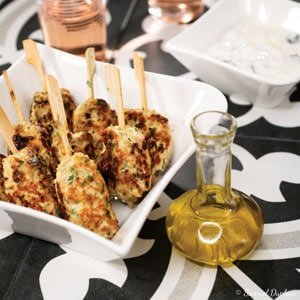 Keftas de dinde épicée, sauce au yaourt