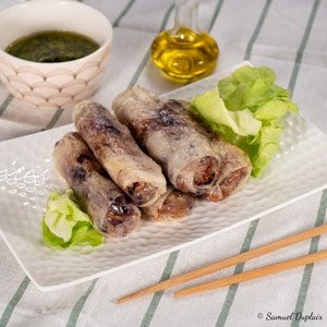Nems au porc et aux olives noires