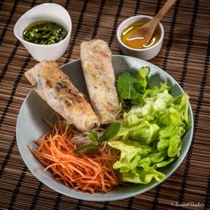 Nems végétariens au tofu et olives vertes