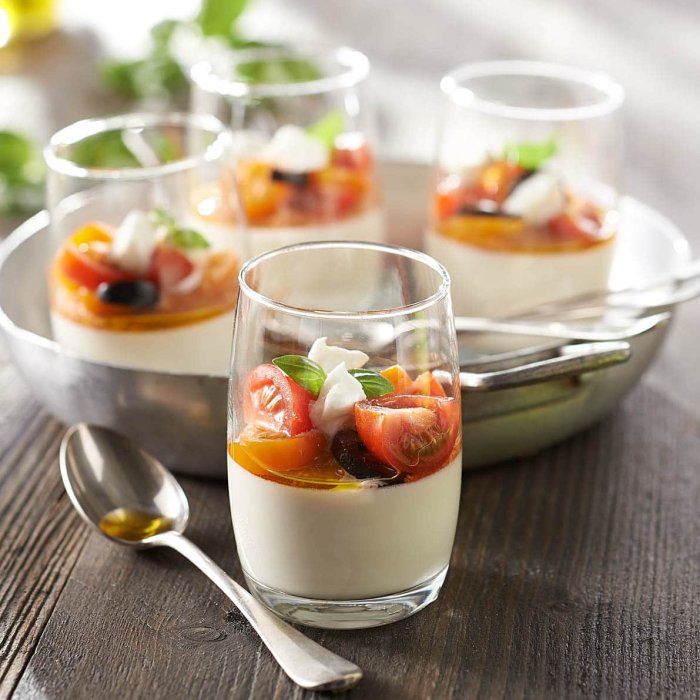 Panna cotta de Mozzarella et tomates
