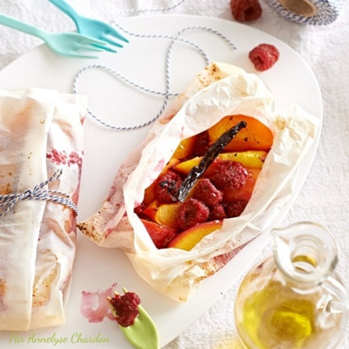 Papillote de fruits d’été