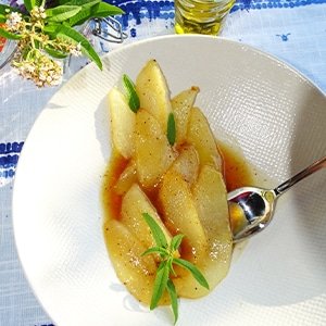Poires rôties aux épices