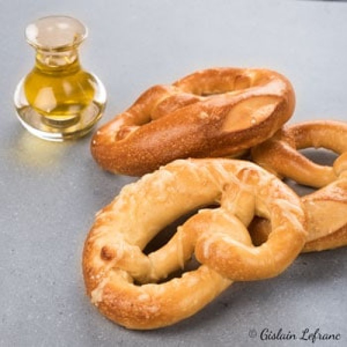 Bretzels moelleux à l'huile d'olive