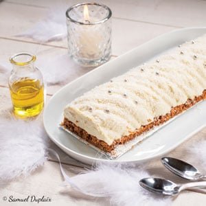 Cheesecake façon bûche aux deux citrons et huile d'olive