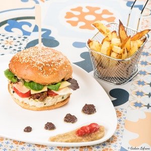 Burger de la mer à l'olive verte