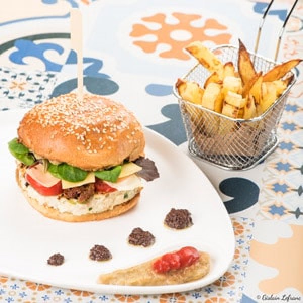Burger de la mer à l'olive verte