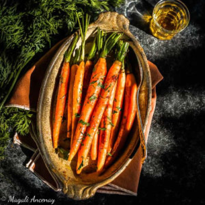 Carottes glacées à l'orange