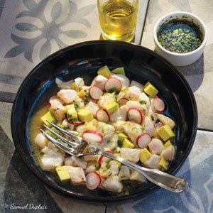 Ceviche de dorade à l'huile d'olive