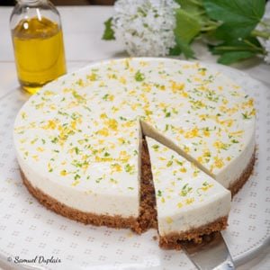 Cheesecake aux deux citrons et à l'huile d'olive