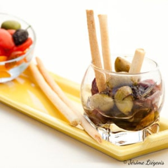 Confit d'oignons aux olives vertes