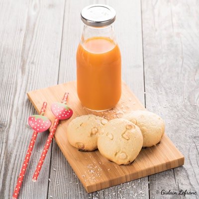 Cookies chocolat blanc, noix de coco et huile d'olive