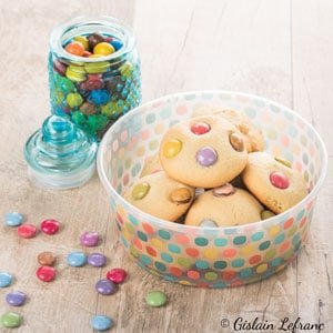 Cookies aux smarties et à l'huile d'olive
