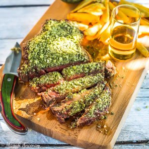 Côte de bœuf en croûte d'herbes