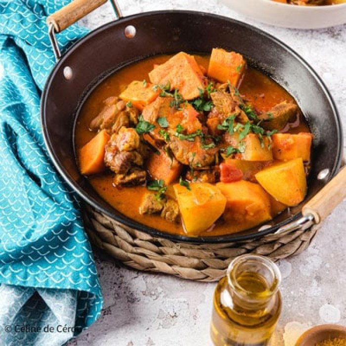 Curry d'épaule d'agneau et pommes de terre
